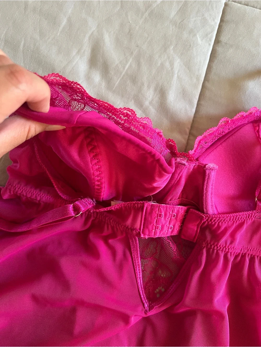 Fredericks of Hollywood Padded Lace Slip